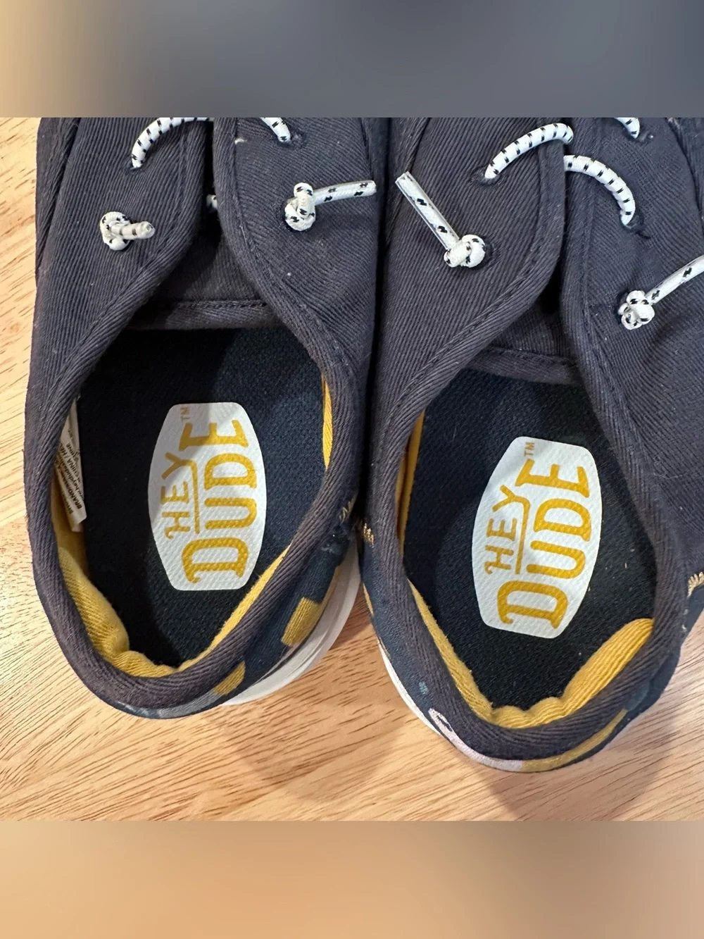 Hey Dude Conway Desert Youth Navy Canvas Slip-Ons 3